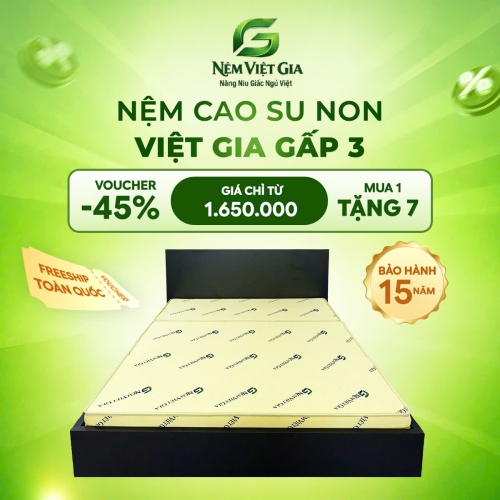 NỆM CAO SU NON GẤP 3